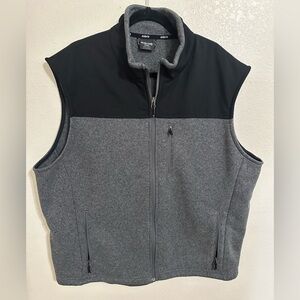 Solaris Gray and Black Performance Vest with High Collar